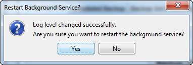 Restarting Background Service